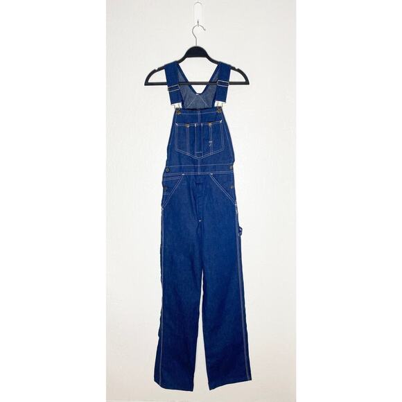 Rare Vintage NWT Dillo Women's Carpenter Blue Denim Jean Bib Overalls 90s Y2K 24 - Picture 1 of 16